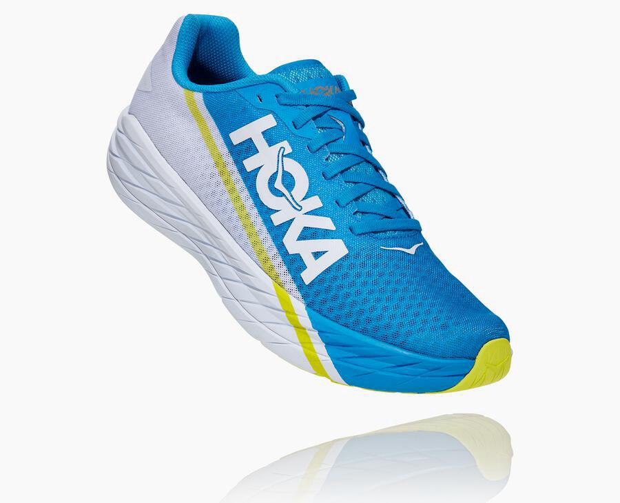 Zapatillas Running Hoka One One Hombre - Rocket X - Blancas/Azules - ICX946217